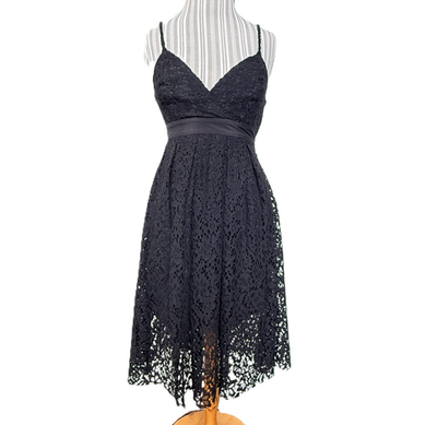 bcbgeneration little black dress BCBGeneration Black Lace Dress Size 6 Cocktail Little Black Dress Party  Chic NWT