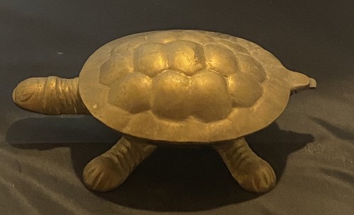 Vintage Brass Turtle Trinket Box