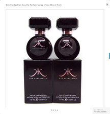 (2) Kim Kardashian Classic Eau De Parfum Spray Mini .25 OZ Viaje Nuevo de Lote Antiguo