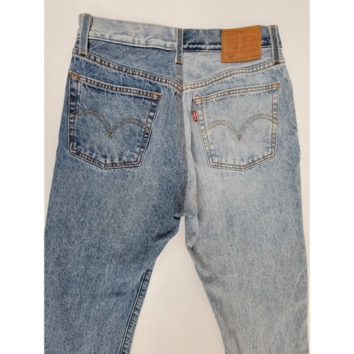 Levi's 501 Jeans Womens 27x30 Blue Straight Regular JJJ793 Mismatched Denim - Picture 15 of 16