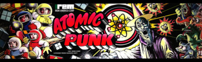 Atomic Punk Irem Arcade Marquee 26'' x 8''