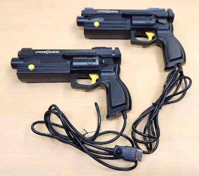 Sega Saturn GUN CONTROLLER 2 Set Virtua Cop HSS-0152 Work for CRT