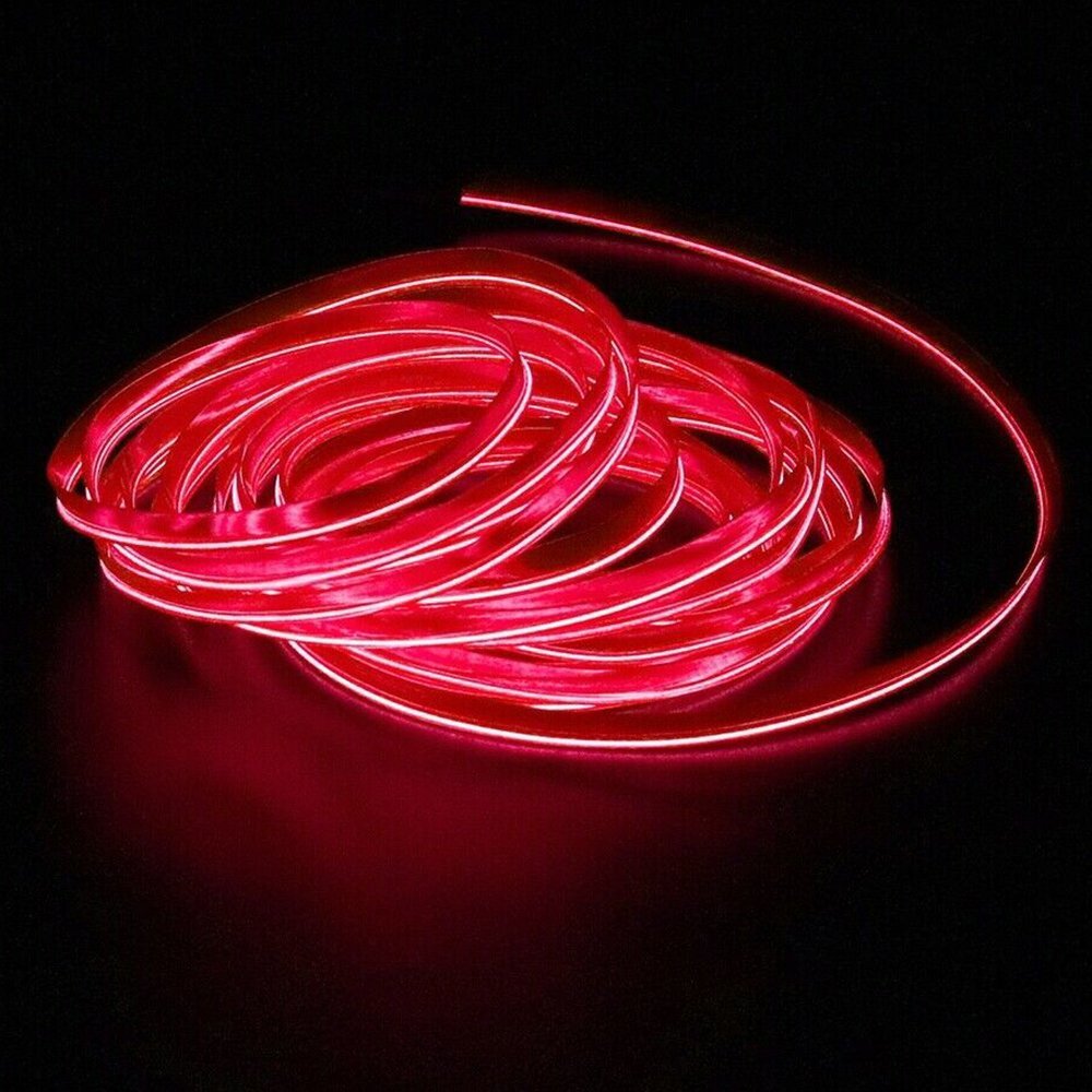 2m Red LED Car Interior Decorative Atmosphere Wire Strip Light