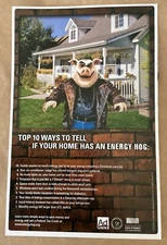 Energy Hog 2006 Print Ad retro vintage public awareness campaign home ad council