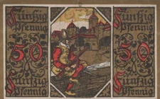 50 PFENNIG 1918 City of ROTHENBURG OB DER TAUBER Bavaria GERMANY #PG156.U