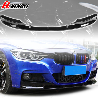 Front Bumper Body lip Gloss Black Style For BMW 3 Series F30 M Sport 2012-2018
