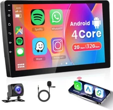 2+32GB 9" Android 13 Double 2Din Car Stereo Carplay GPS Navi BT Radio + Camera