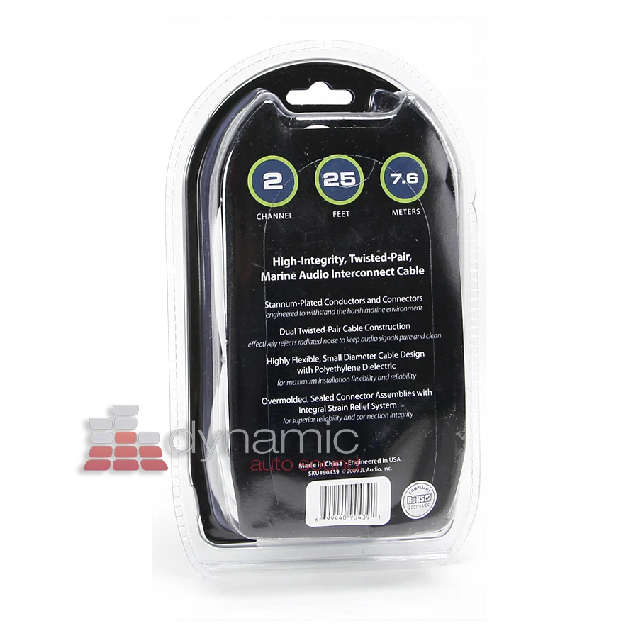 JL AUDIO XMD-WHTAIC2-25 Marine 25 ft. 2-Channel White Color RCA Boat Amp Cable - Image 2 of 2