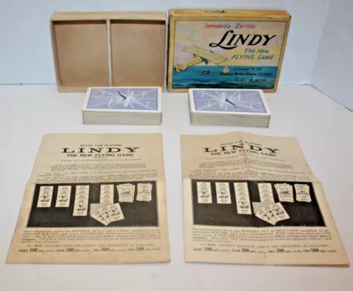 1927 The New Lindy Flying Game Parker Brothers Salem Mass. Improved Edition 737