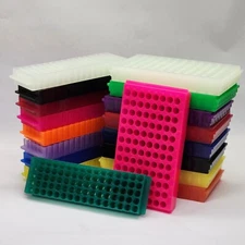 80 or 96 Place Laboratory Plastic Vial Test Tube Rack Holder 8mm or 11mm