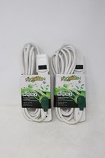 Pack of 2x GoGreen Power 6-Outlet Surge Protector, 12ft Heavy-Duty Cord, White