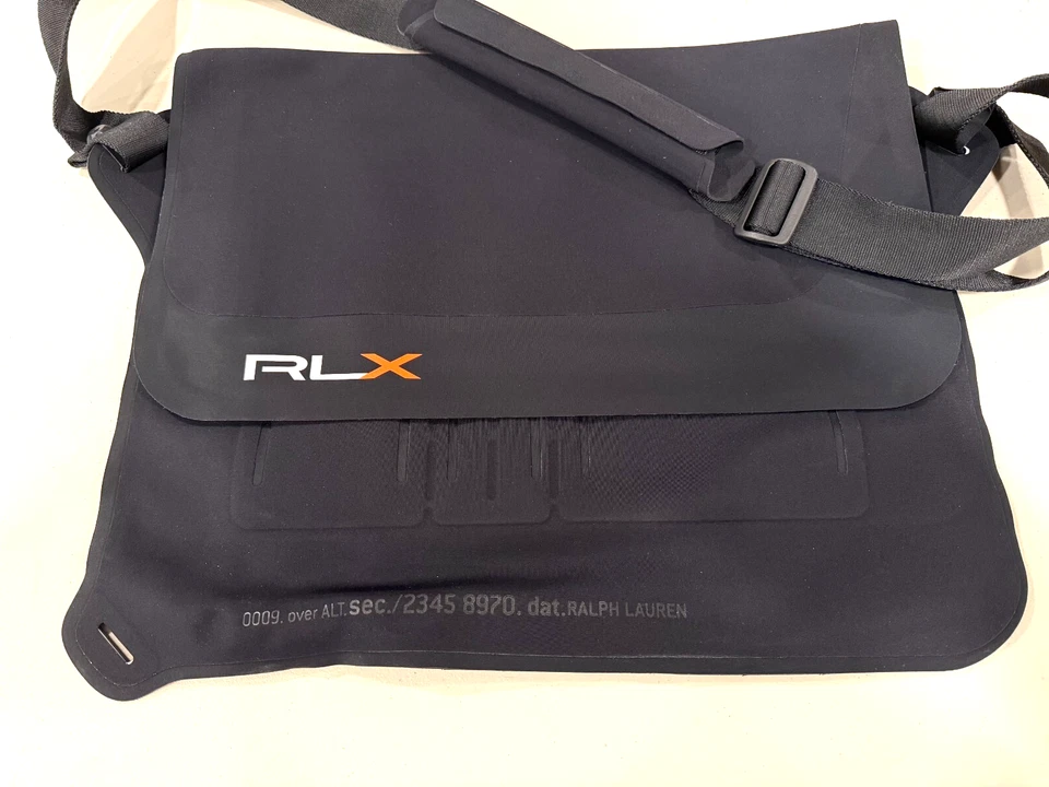 Ralph Lauren RLX Polo Deportivo Mensajero Bolso para Laptop Raro Moderno Plano Hecho en Italia Foto 4 de 4