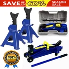 Hydraulic Floor Jack Portable Jack Axle Stands Lift Kit Car Van Truck Heavy Duty