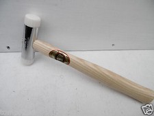 THOR THOREX 25MM WHITE NYLON FACED ASSEMBLY WORK HAMMER WOODEN HANDLE 12-708N