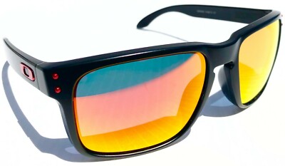 NEW Oakley Holbrook Matte BLACK Ducati Red Polarized Galaxy Ruby