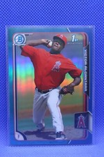 2015 Bowman Chrome Prospects Blue Refractor /150 Victor Alcantara #BCP128 SP 1st