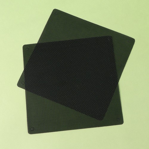 2 Pcs PVC Square Computer Mesh Cover for Chassis Fan (14x14cm) - Bild 7 von 12