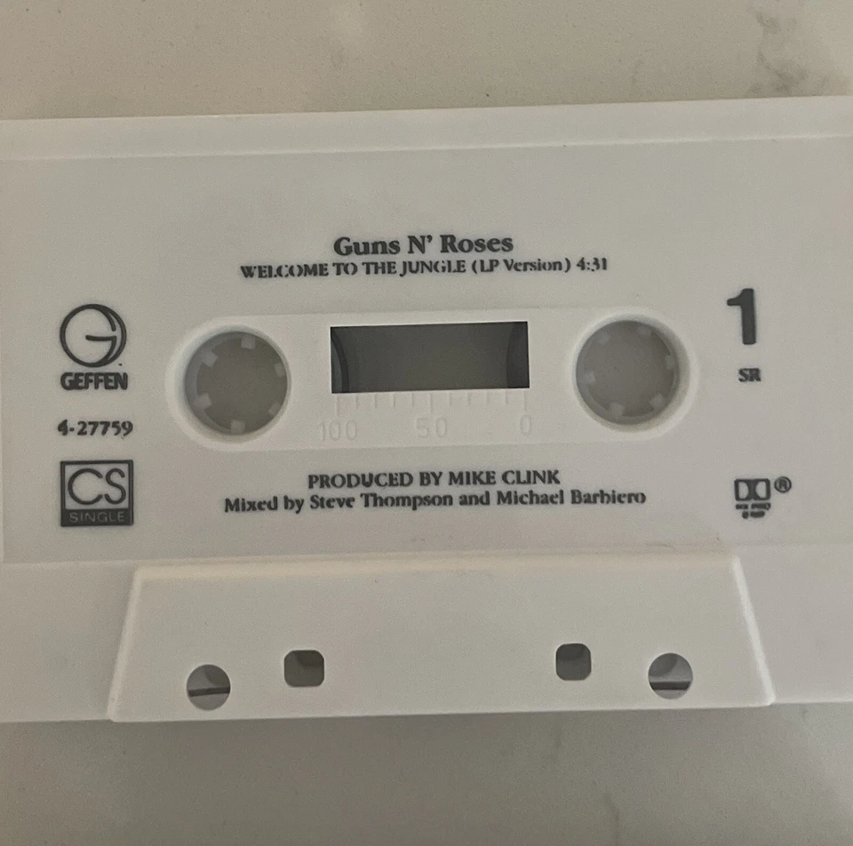 Guns N’ Roses - Welcome To The Jungle Cassette Tape Single B-Side Mr Brownstone — 第 3/4 张图片