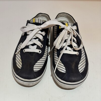 KEDS Woman’s Suede Zip Slip On Mules Sneaker Shoes Blue w Yellow US Size 