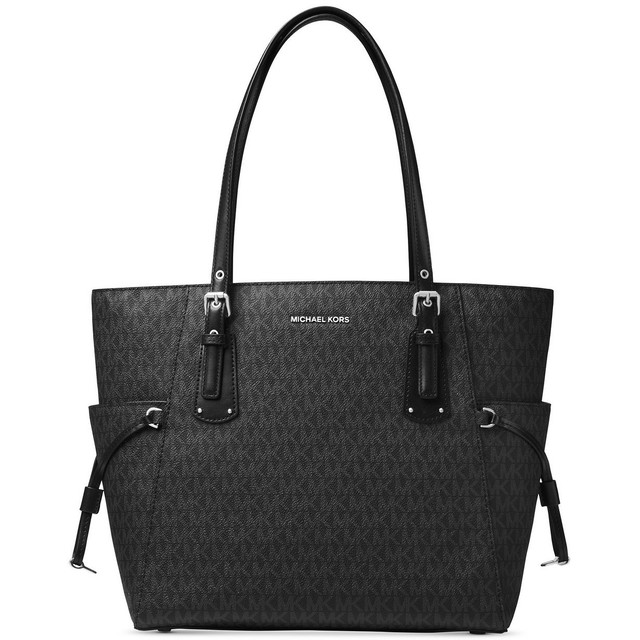 Michael Kors Voyager East West Signature Logo Tote Bag Black 30f8sv6t4v for sale online | eBay