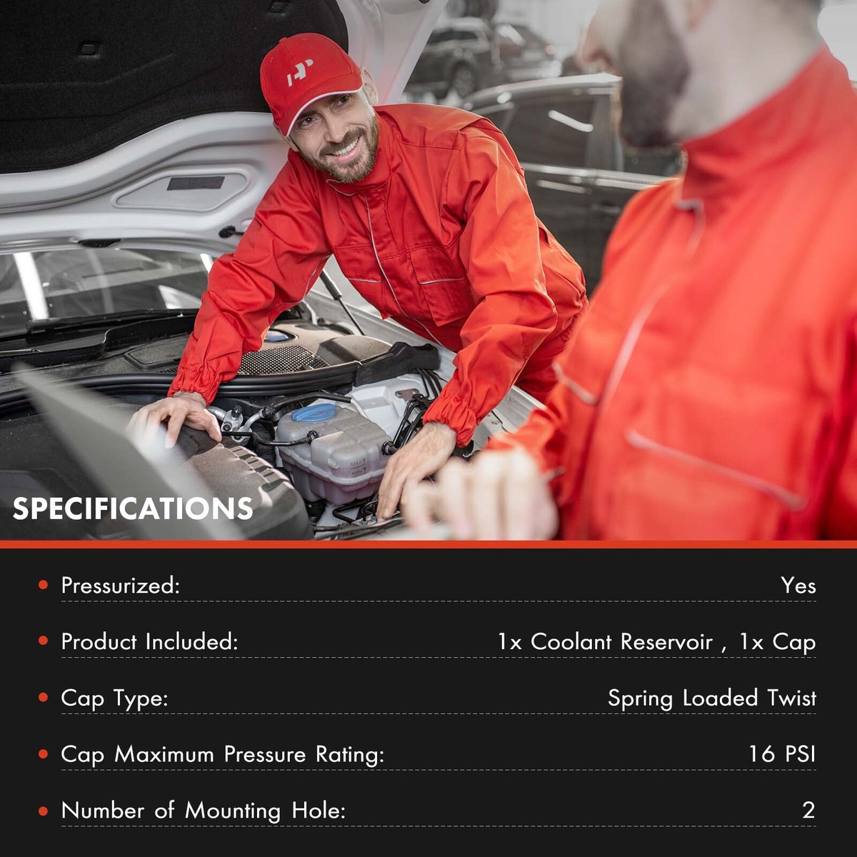 チャレンジャータンクトップ Coolant Reservoir Tank with Cap for Dodge Challenger Charger