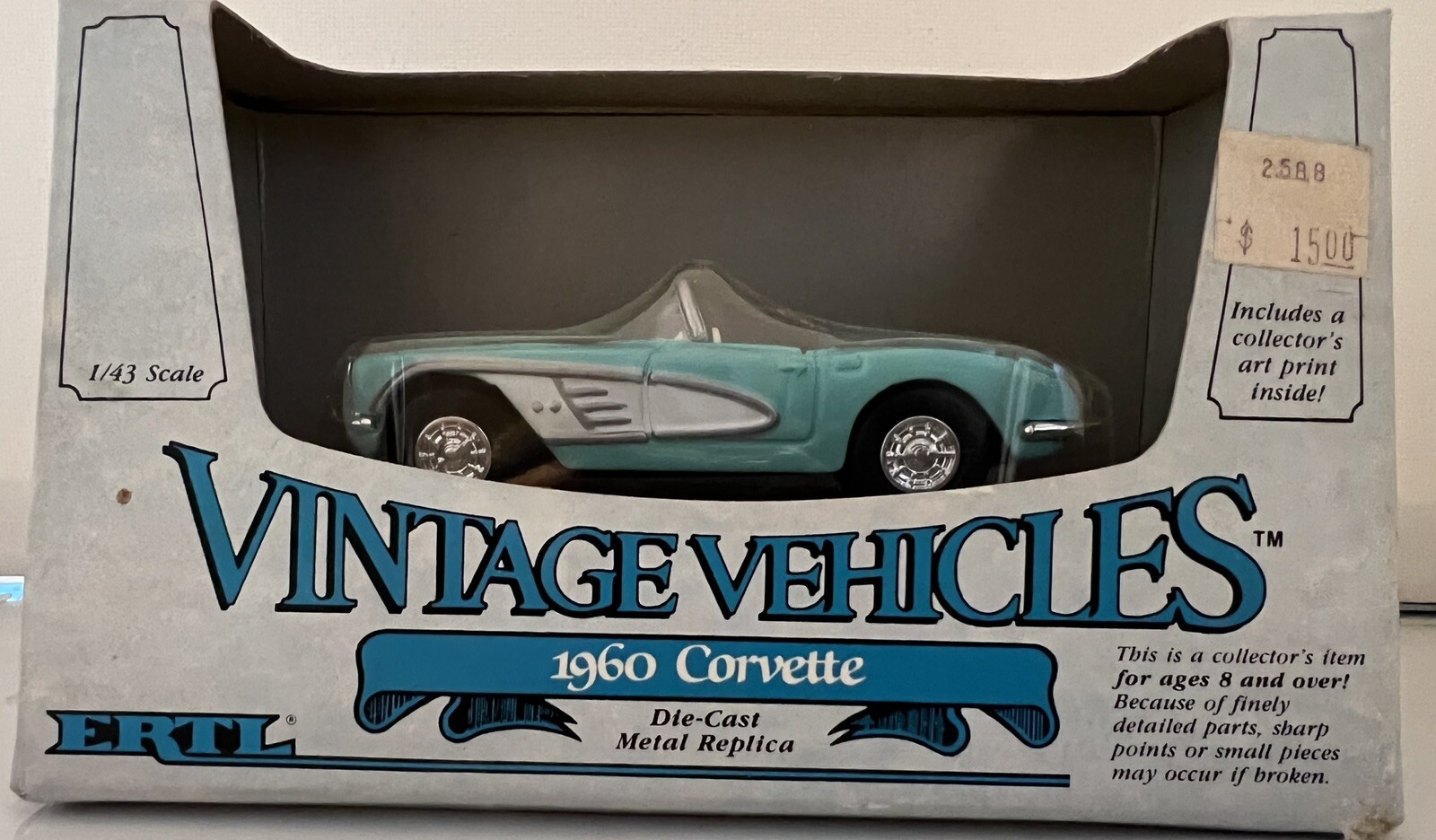 CORVETTE CONVERTIBLE 1/25 ERTL 6063eo 1989 burago polistil solido