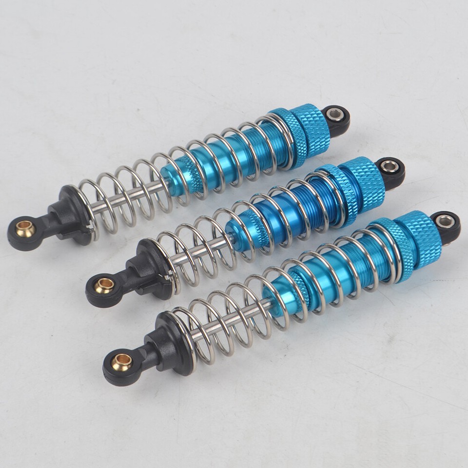 Silver Aluminum Upgrade Shocks & Bumper Set For Tamiya Hotshot, Super Hotshot, Bigwig & Boomerang RC Cars-582377