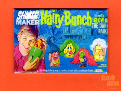 Shaker Maker Hairy Bunch box art 2x3'' fridge/locker magnet Ideal Toys