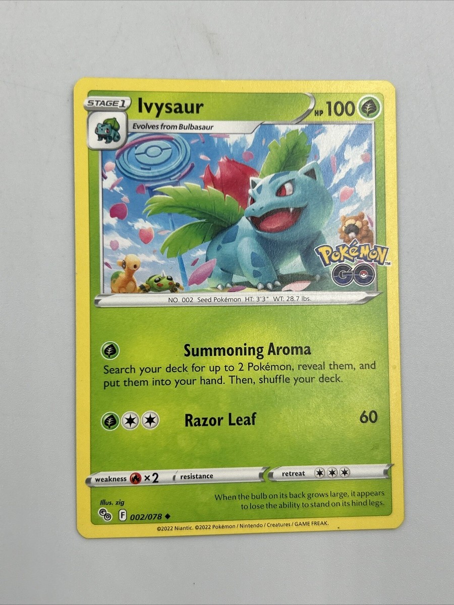 Pokémon TCG Ivysaur Pokemon GO 002/078 Uncommon | eBay