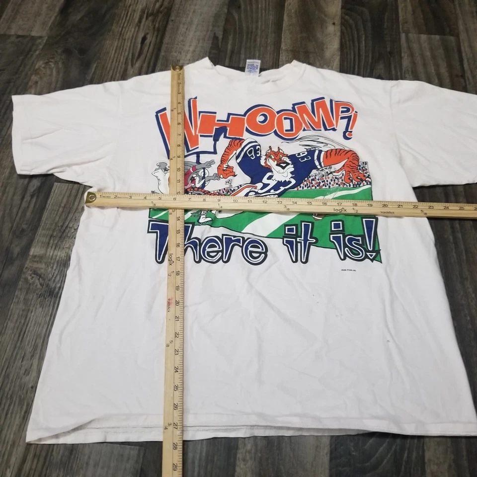 Vintage 1990s Auburn Vs Alabama Cartoon T Shirt XXL War Eagle Crimson Tide - Image 2 of 4