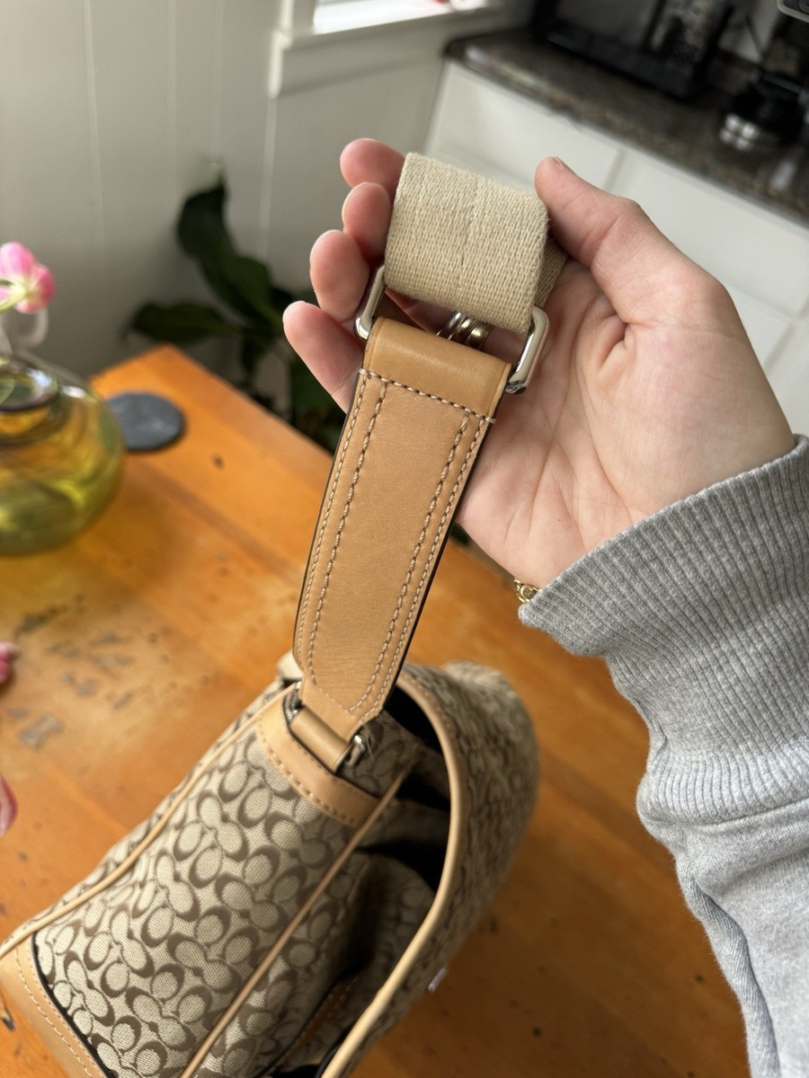 Vintage Coach Messenger Crossbody Bag F70283 Canvas Leather Y2K