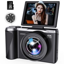 Digital 4K for Photography and Video, 56MP Autofocus Vlogging for , 3" 180° F...
