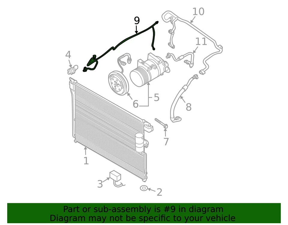 Nissan 2005-2019 genuino - línea de presión 92440-EA200 Foto 2 de 2