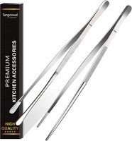 Kochpinzette Edelstahl 30Cm 2 StüCk Grillpinzette KüChenpinzette Set Zum Kochen