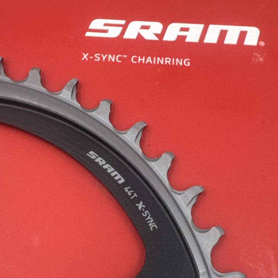 Передняя звездочка дорожная SRAM X-Sync 44T 107 мм BCD алюминиевая 12 скоростей полярно-серая - Изображение 2 из 4