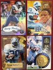 Barry Sanders 4 Card Pack See Description For Details. Excellent Condition 
