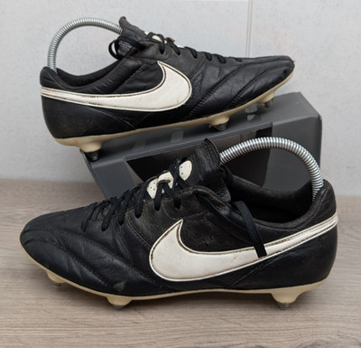 Nike Premier 1 SG Fußballschuhe UK 7,5 schwarz Leder Projekt zum Restaurieren