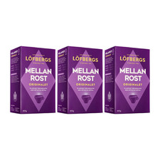 Confezione da 3 caffè macinato originale Mellanrost 450 g torrefazione arabic...