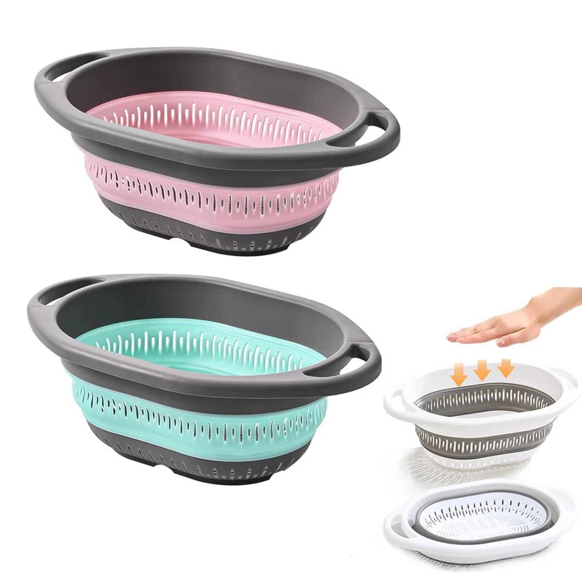 2-Pack Collapsible Silicone Colander Strainer, Foldable Kitchen Sink Basket f...
Opens in a new wind