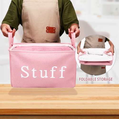 Storage Basket - Fabric Storage Bins For Clothes - Foldable Storage Cubes Org... - Picture 3 of 9