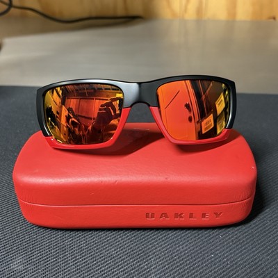 Oakley Style Switch Ferrari Matte Black w Ruby And Chrome Iridium