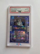 Malik Willis 2022 Optic Legendary Logos Blue Ice Prizm /15 RC Rookie PSA 10