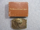 vintage brass Mountain Lion belt buckle with box