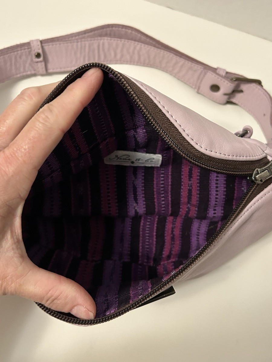 Nena & Co Lilac Lavender Full Grain Leather FANCY PACK Bag  display picture 2