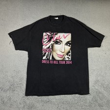 Cher Dress to Kill Black Graphic Tour 2014 Concert T-Shirt Men’s' Size XL #1844