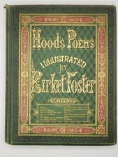 1872 POEMS of THOMAS HOOD - SUPERBLY ILLUSTRATED By Birket Foster - Very Clean