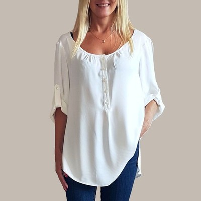 Ponte Vecchio - Sommer Tunika Bluse Lagenlook Kurzarm Gr.:46