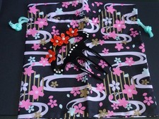 KIMONO Japanese Hairpin Antique Comb KANZASHI floral design