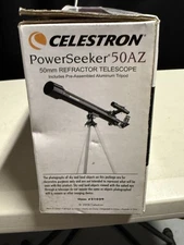 Celestron - PowerSeeker 50AZ Telescope - 50mm Refractor Telescope w/ Tripod NEW!