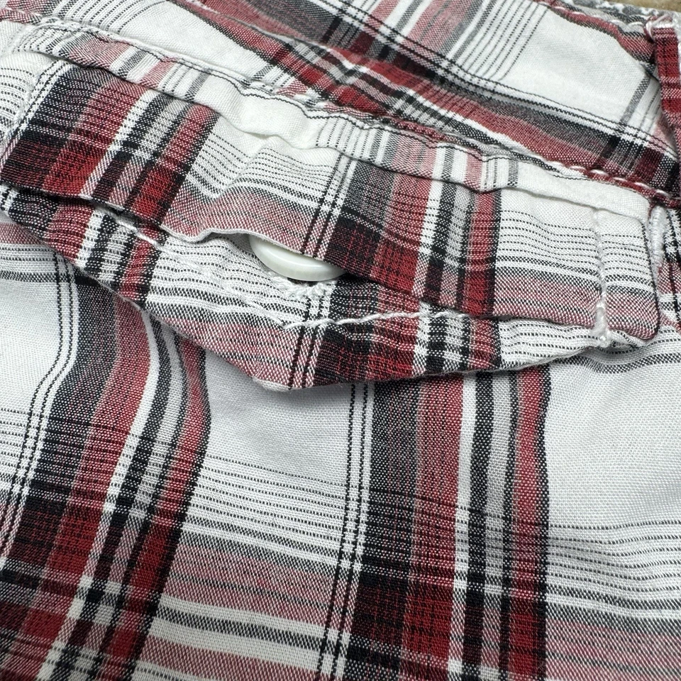 Pantalones Cortos de Patín Informales Vans Para Hombre a Cuadros Talla 32 Rojo Blanco Foto 3 de 4